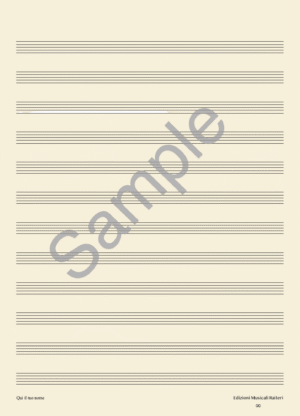 Quinterno sciolto 12 pentagrammi 5 fogli